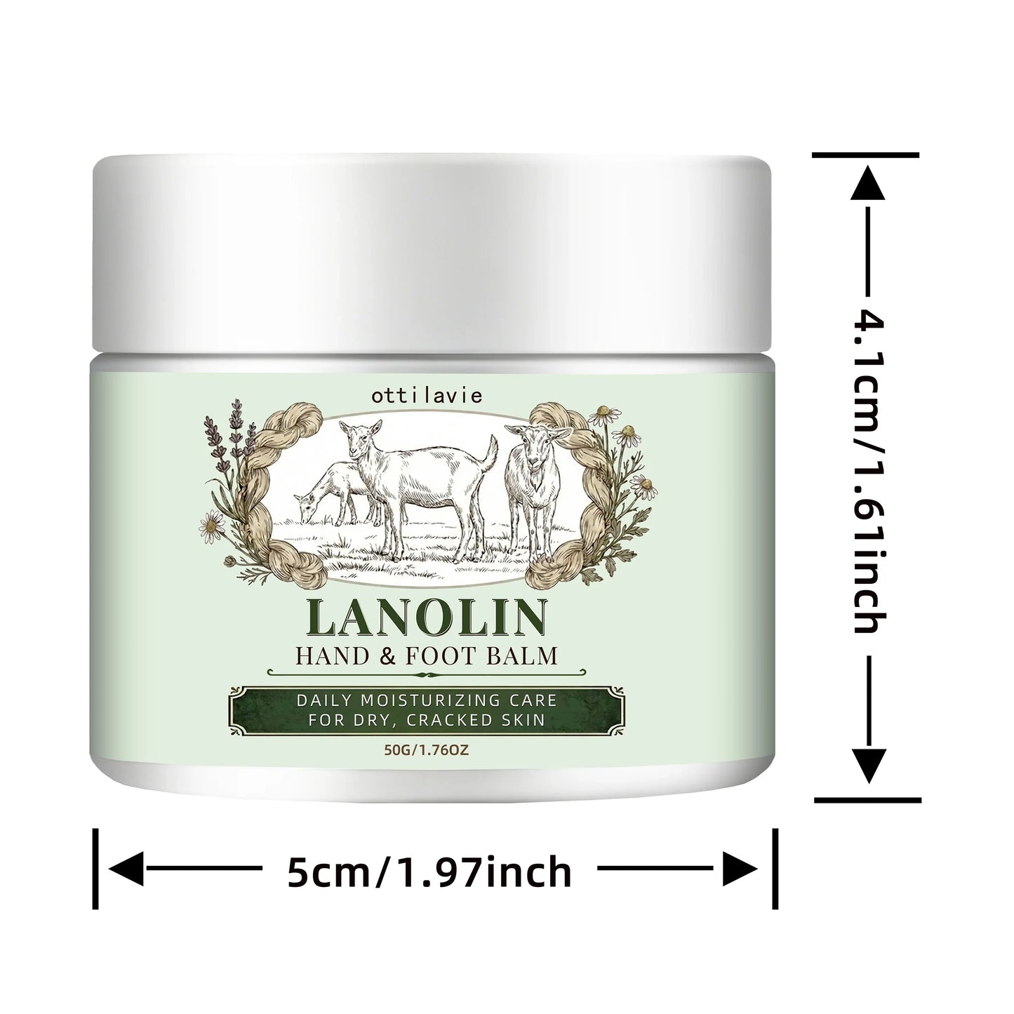 Ottilavie Lanolin Hand & Foot Cream | Travel Size Moisturizer