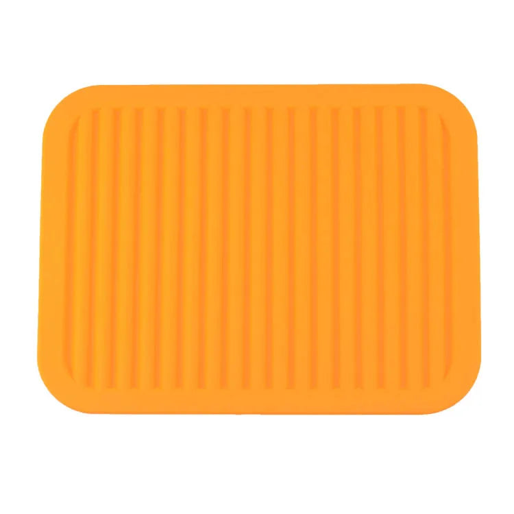 Silicone Dish Drying Mat, Silicone Trivets for Hot Pots and Pans Dish Drainer Mat Heat Resistant Non-slip Dish Drying Pad Peaceful Pleasures Health and Wellness F L