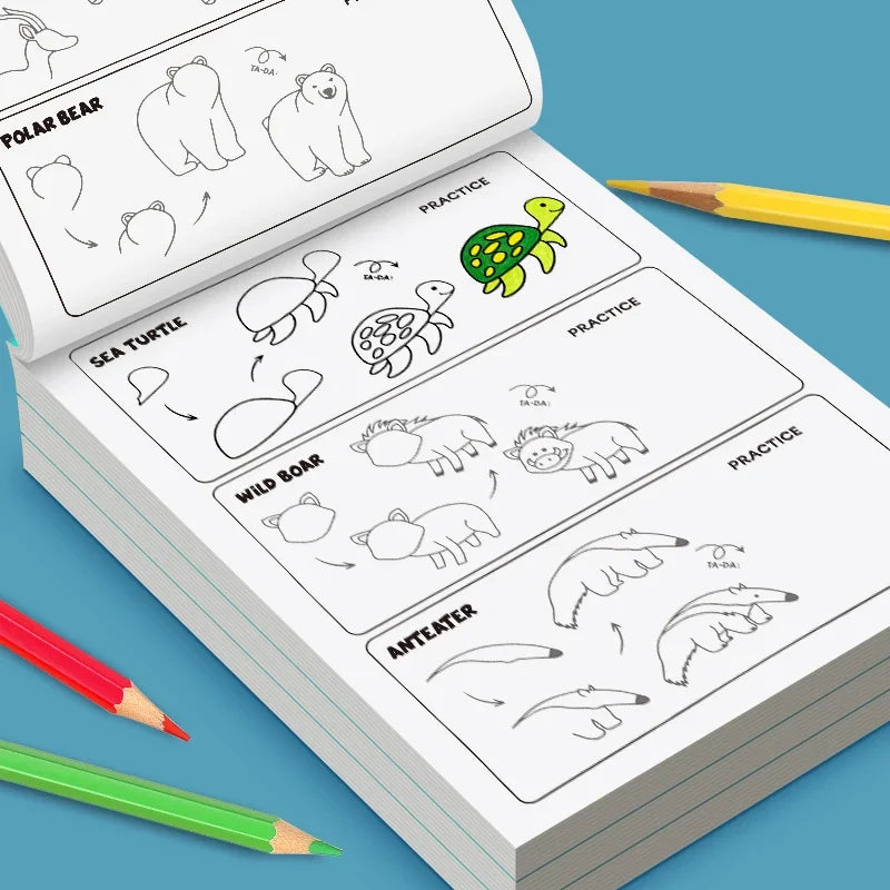 Drawing Books Kids Step Learn How Draw Everything Easy Tutorial