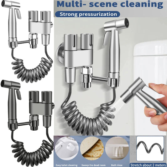 Handheld Bidet Sprayer Set – Stainless Steel Toilet Spray Gun Bidet Sprayer Set Peaceful Pleasures Health and Wellness