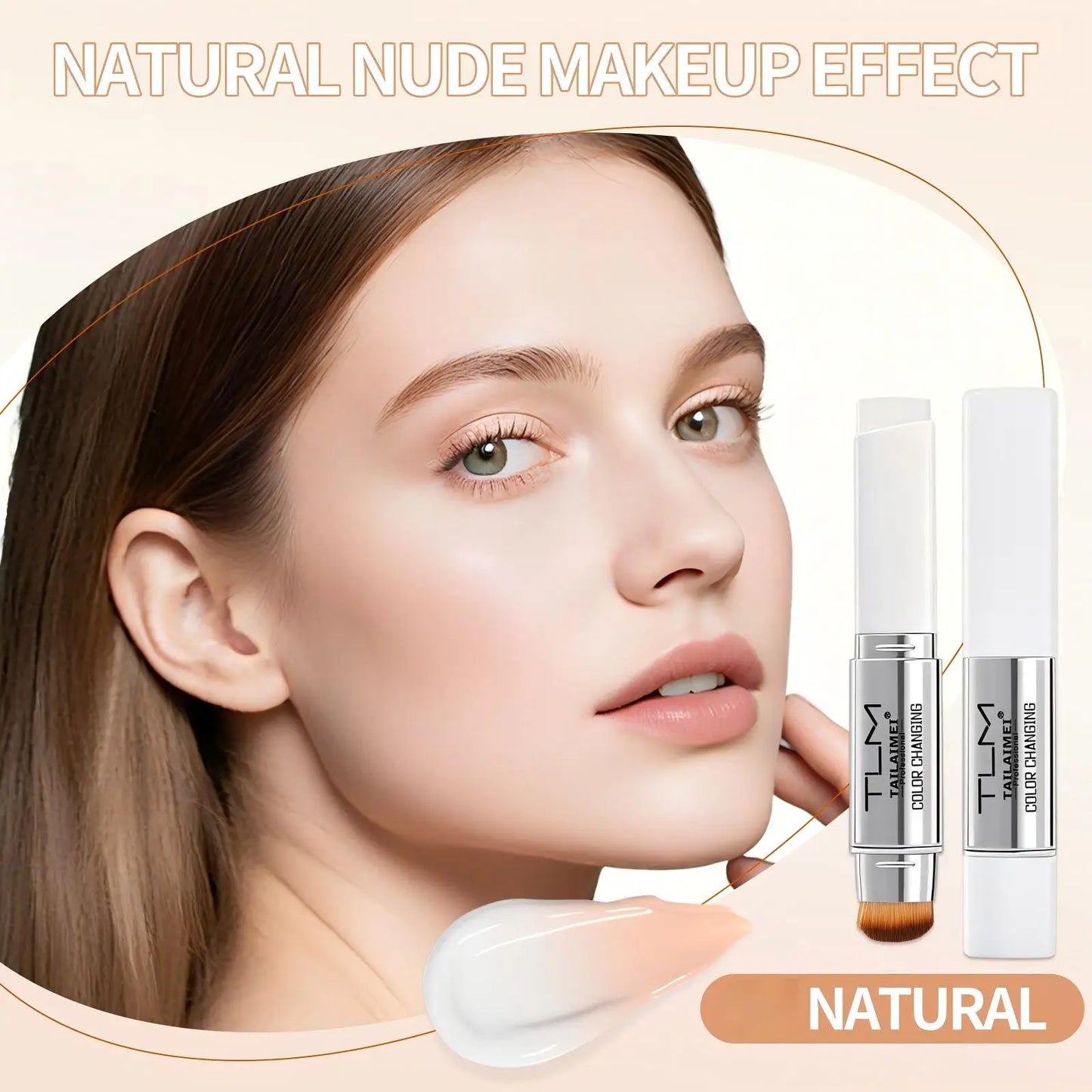 Tlm Color Changing Foundation Stick with SPF 15 Peaceful Pleasures Health and Wellness Natural