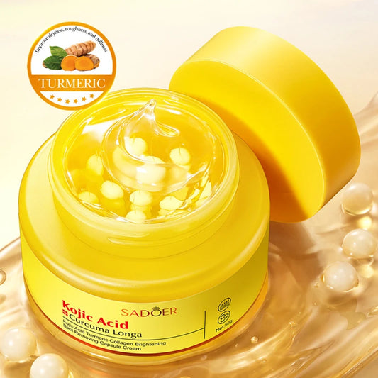 Kojic Acid Turmeric Collagen Cream 50g Deeply Moisturizing Barrier Repair Face Cream For Skin Daily Nourishing Skin Care Peaceful Pleasures Health and Wellness