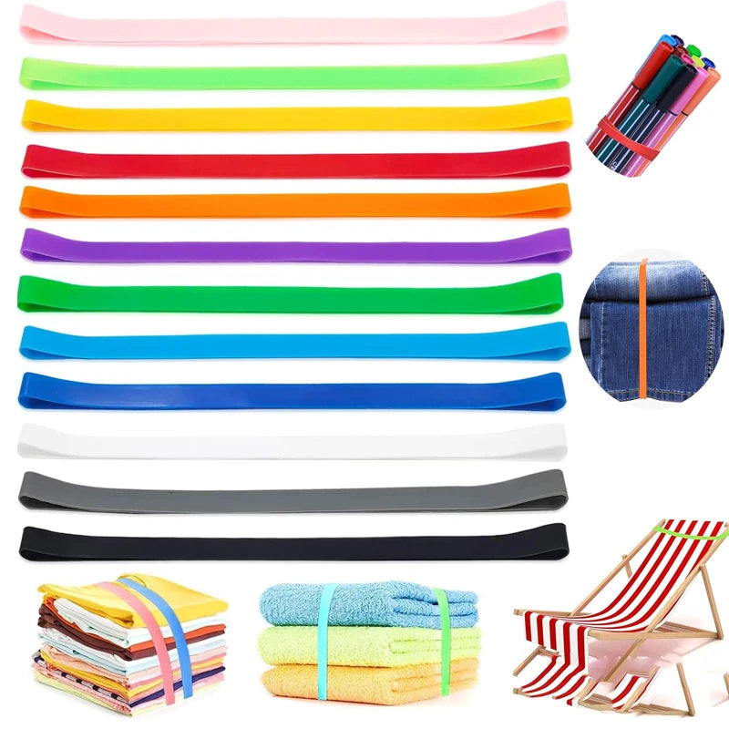 Elastic Towel Bands for Cruise Chairs & Beach – 6/12 Pack