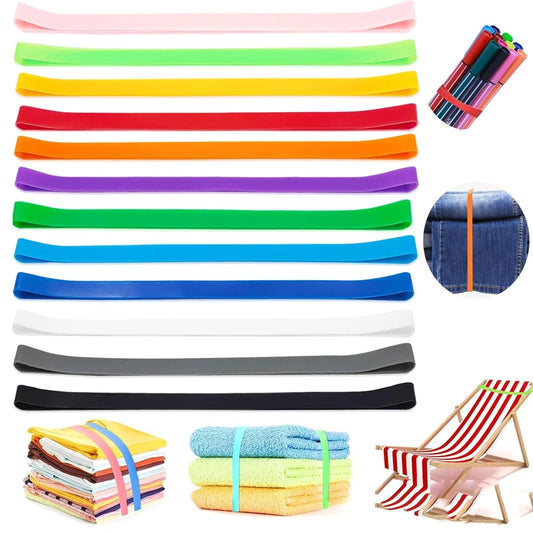 Elastic Towel Bands for Cruise Chairs & Beach – 6/12 Pack Beach Towel Bands Peaceful Pleasures Health and Wellness