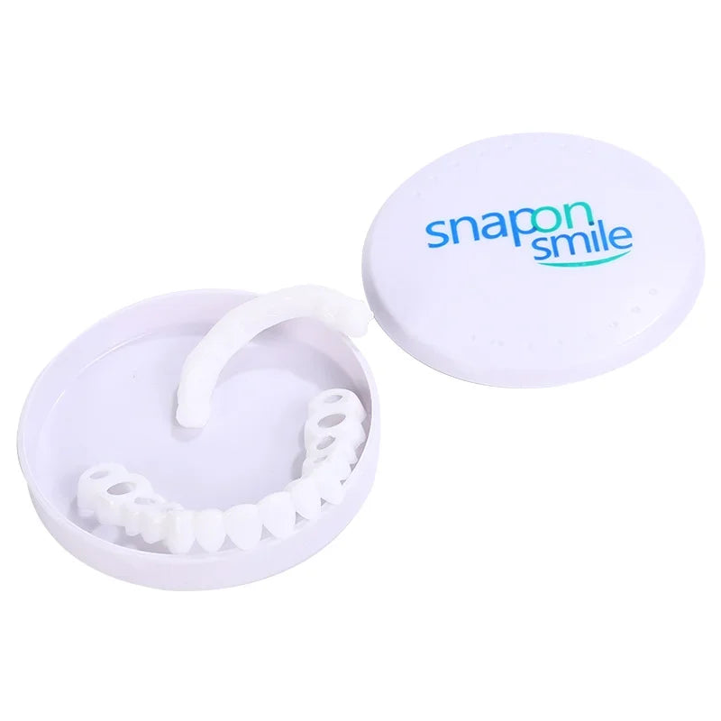 1 Pair Snap on Teeth Veneers for Men and Women Cover The Imperfect Teeth Fake Tooth Instant Confidence Smile Temporary Teeth Peaceful Pleasures Health and Wellness