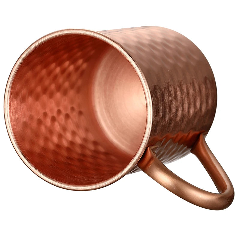 400ml 16.0oz 100% Copper Moscow Mule Mug Durable Coppery Beer Mugs Coffee Mug Milk Cup Pure Copper Cup Drinkware Peaceful Pleasures Health and Wellness
