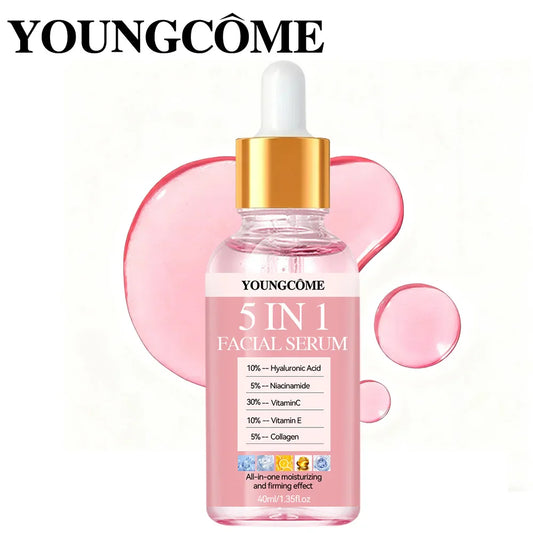 YOUNGCOME Vitamin C & Hyaluronic Acid Face Serum 5-in-1 Vitamin C Face Serum Oasis Select