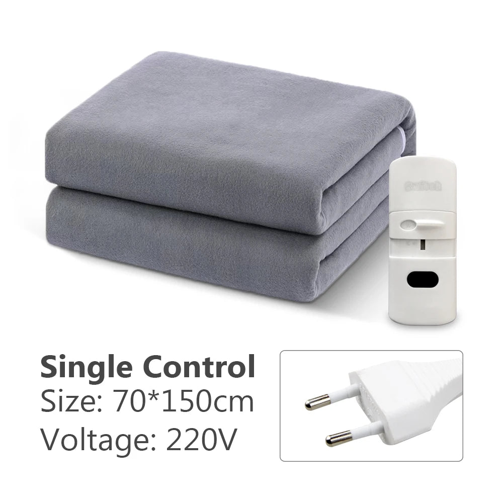 110V or 220V Electric Blanket Thicker Heaters Electrica Smart Control Heated Blanket Winter Carpet Mats for Houshold Bedroom Use Peaceful Pleasures Health and Wellness EU Plug 150x180cm