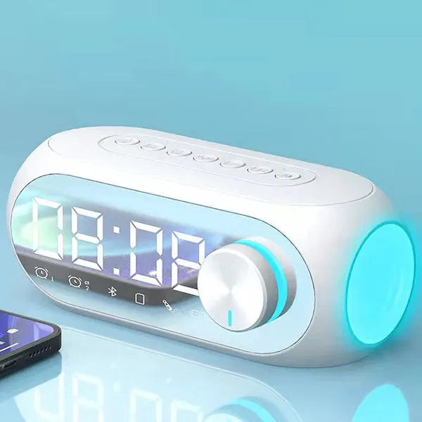 AyeBeau Bluetooth Speaker Alarm Clock FM Radio LED Display