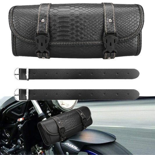 Crocodile Pattern Motorcycle Saddlebag Leather Luggage PU Bags Front Fork Tool Bag For Harley Sportster Chopper Bobber Cruiser Peaceful Pleasures Health and Wellness