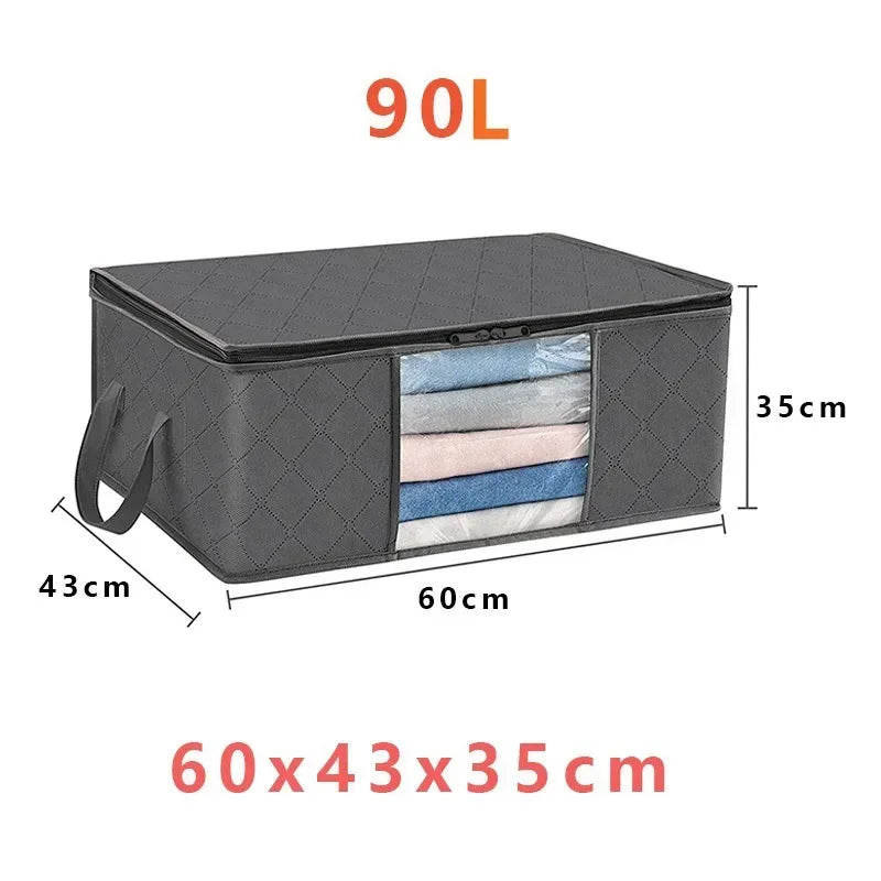 6-Pack Oversized Foldable Storage Bags | Zipper & Clear Window