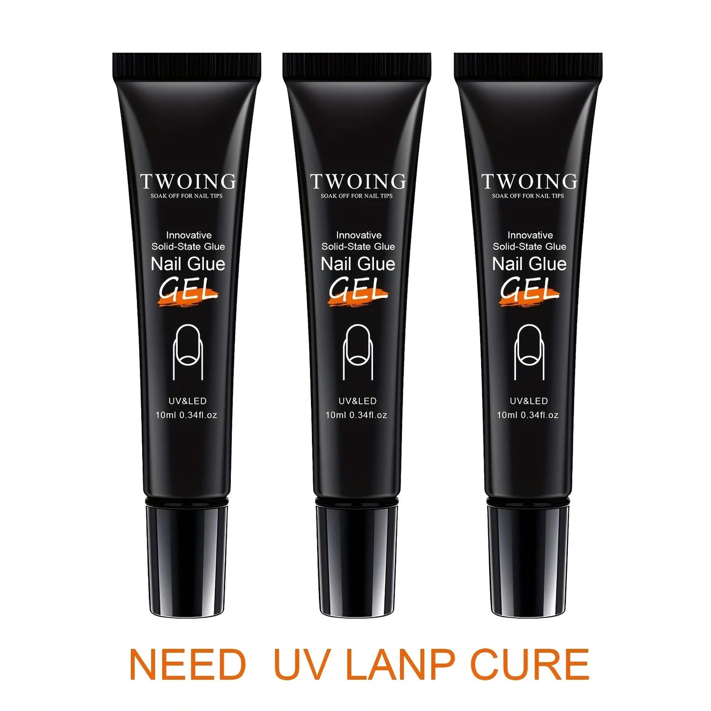 Solid Nail Glue Nail Tips Gel for Press On Nails,Acrylic Nail Gel for Manicure Extension,False Nails Adhesive Glue Long Lasting Peaceful Pleasures Health and Wellness 3 bottle