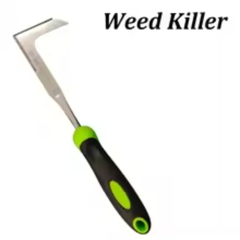 2-Piece Stainless Steel Hand Weeder Set | L-Shaped Crack Weeder