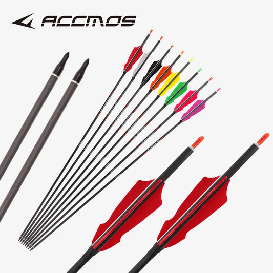 ID6 2 Pure Carbon Arrow 8 Styles 4-inch Turkey Feather Spine 250-800 Peaceful Pleasures Health and Wellness sp600-orange