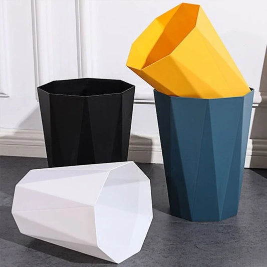 Nordic Creative Simple Household Garbage Can Without Lid Kitchen Living Room Plastic Trash Can Office Hotel Large Paper Basket Peaceful Pleasures Health and Wellness