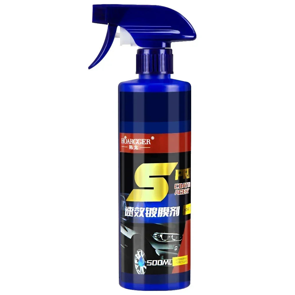 500ml 3 in 1 Car Paint Repair Ceramic Coating Spray Quick Nano-coating Spray Wax Automotive Hydrophobic Polish Paint Cleaner Peaceful Pleasures Health and Wellness 500ml
