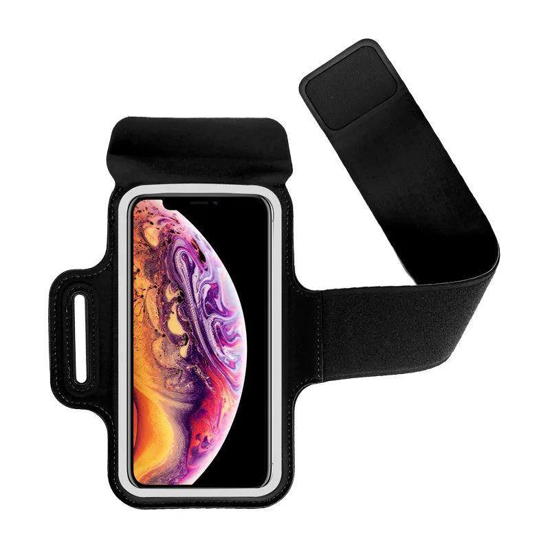 mini cell phone armband for run Sport bag women Cell phone running bag for mobile phone wrist stand for men Sports Accessories Peaceful Pleasures Health and Wellness Black