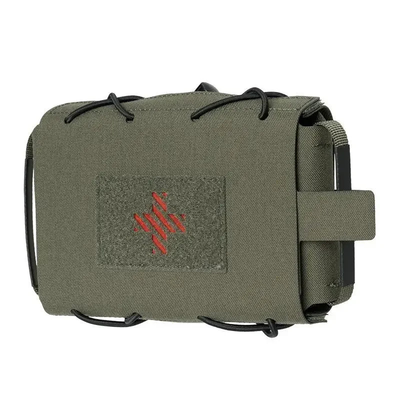 Tactical Medical Pouch Detachable First Aid Kit Quick-release Medical Kit Laser Cut MOLLE Emergency Survival Bag for Outdoor Peaceful Pleasures Health and Wellness Green