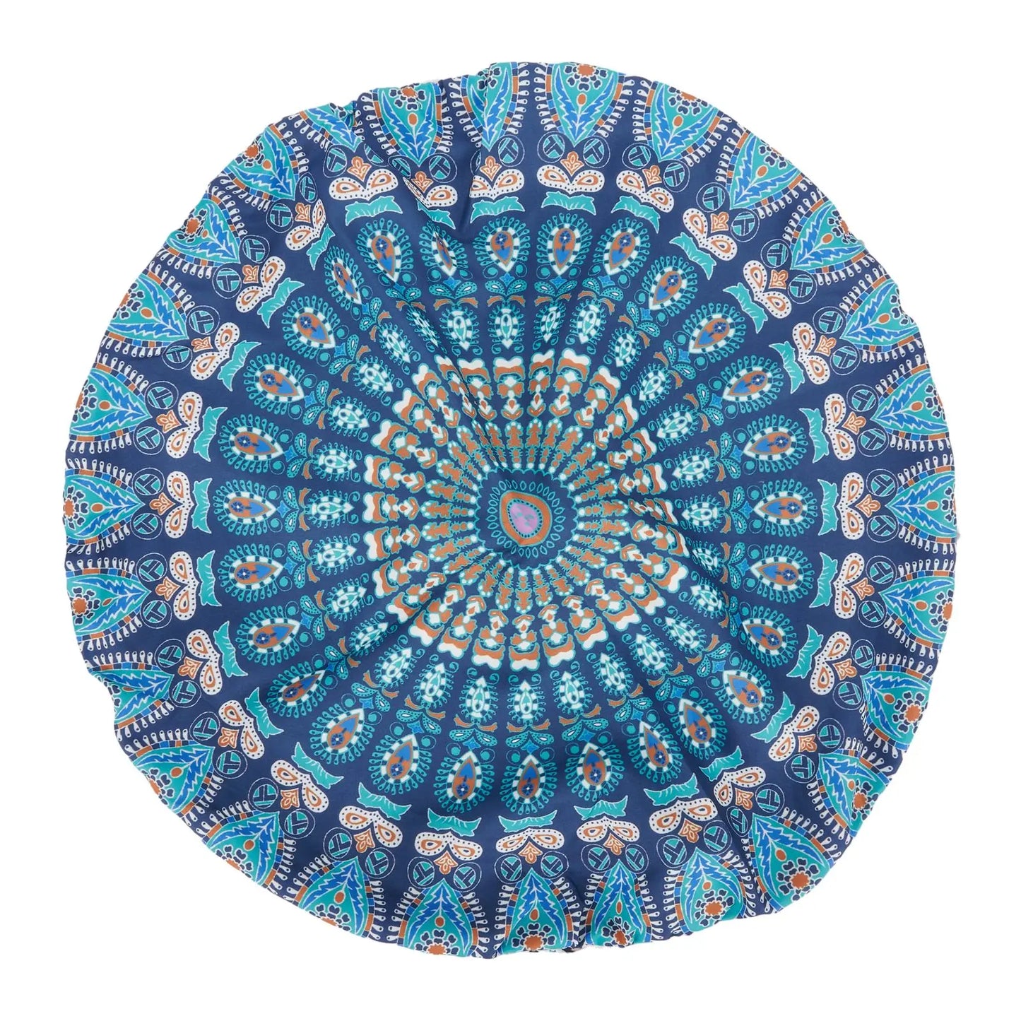 Round Mandala Pattern Pillowcase Bohemian Cushion Cover Boho Floor