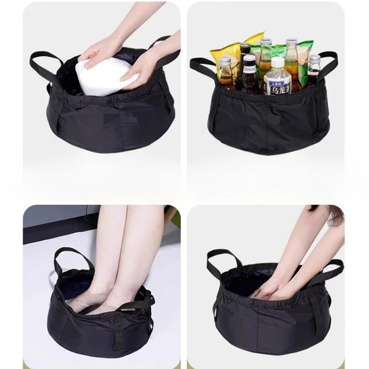 Portable Folding Basin 8.5L – Collapsible Travel Wash Bowl Folding Wash Basin Peaceful Pleasures Health and Wellness