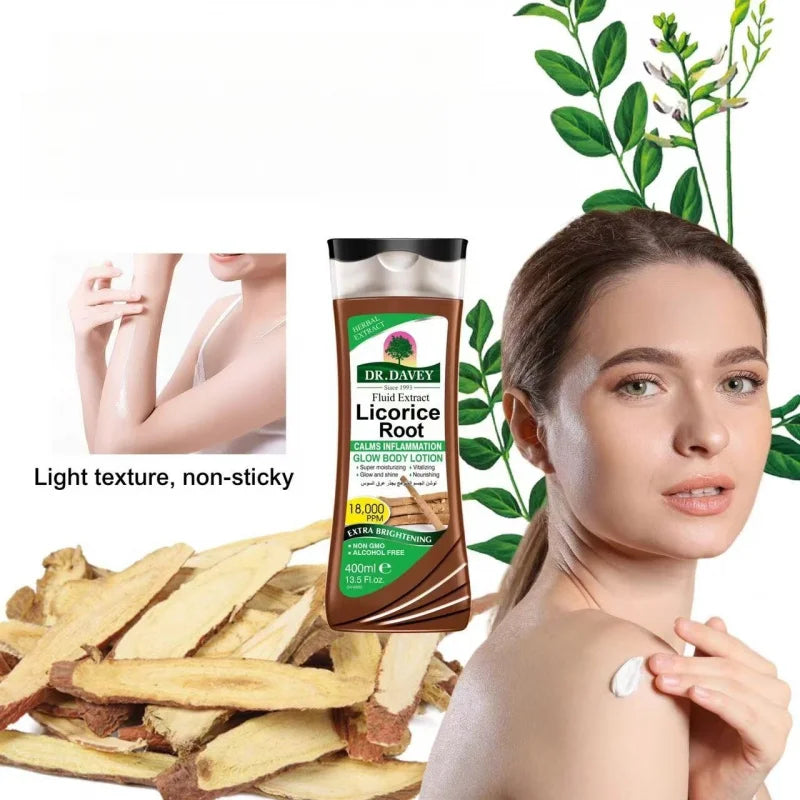 DR.DAVEY Licorice Root Body Lotion Large-capacity body lotion with lasting fragrance, refreshing and moisturizing, non-greasy Peaceful Pleasures Health and Wellness