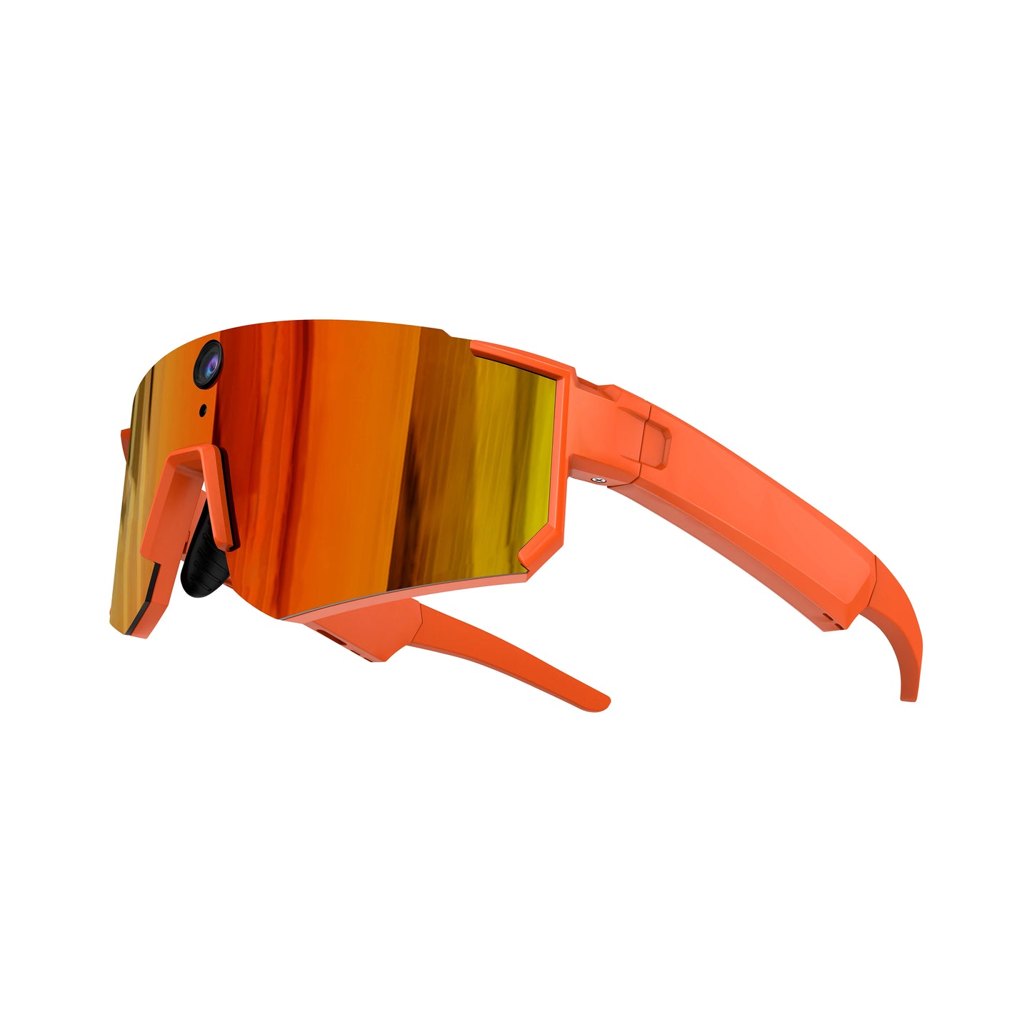 AI Smart Glasses 8MP HD Camera Video Recording WiFi 6 BLE 4.2 Bluetooth Call AI Translation Voice Assistant Anit UV WaterProof Peaceful Pleasures Health and Wellness Orange Gradient