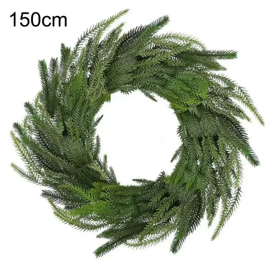 Christmas Norfolk Pine Garland – 4.92 ft Realistic PE Greenery Christmas Garland Oasis Select