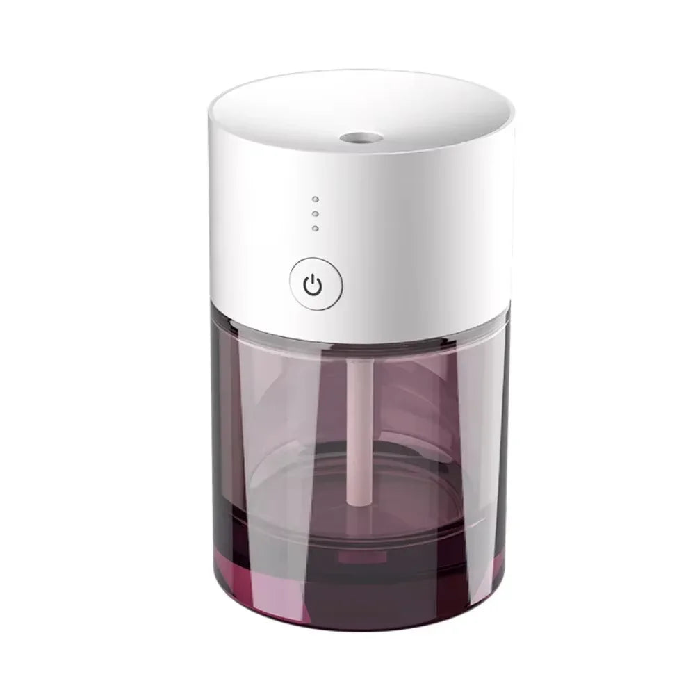 Car Essential Oil Diffuser Electric Fragrance Oil Diffuser Car Air Freshener Waterless Rechargeable Ultrasonic Mini Air Purifie Peaceful Pleasures Health and Wellness pink
