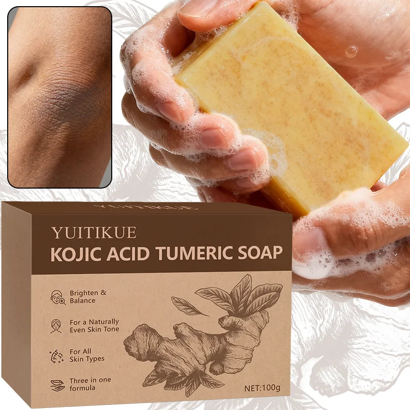 Turmeric Kojic Acid Cleansing Bar – Brightening Face & Body Soap