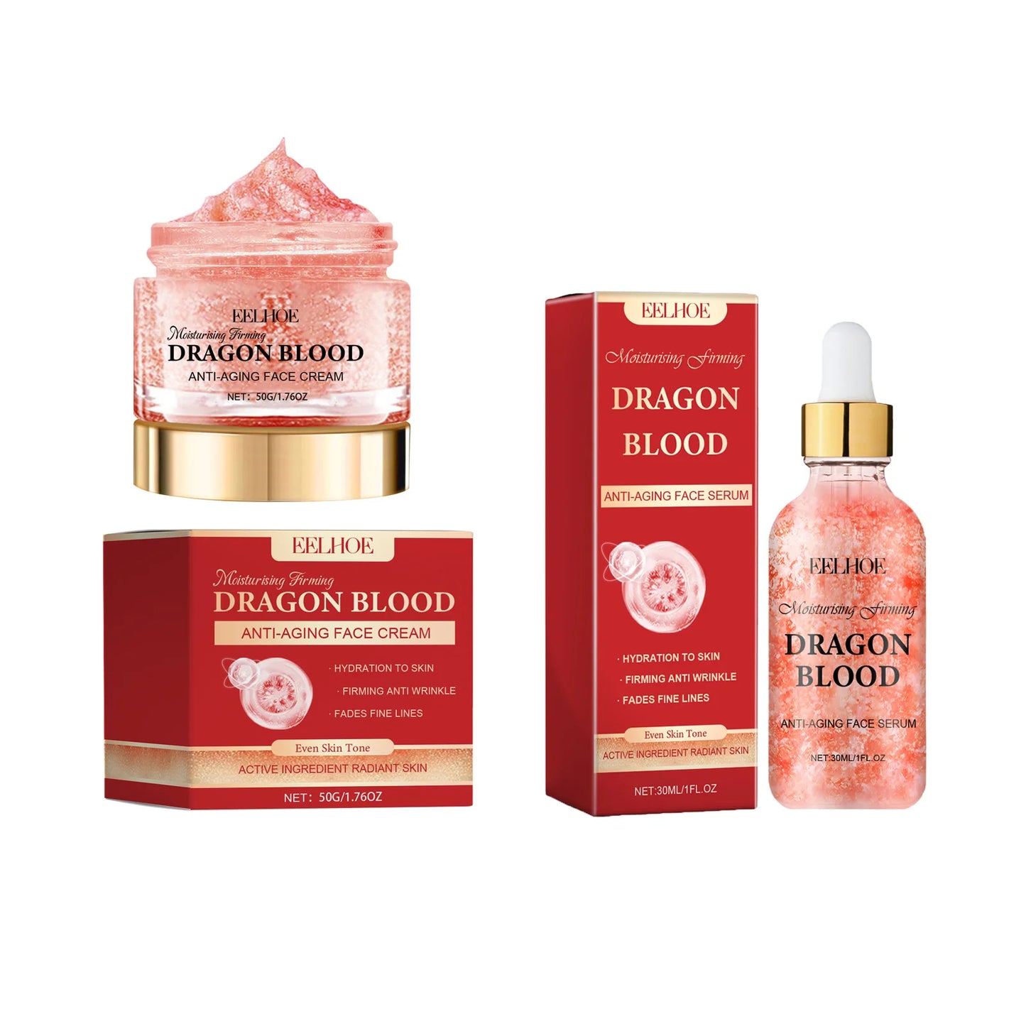 Dragon's Blood Anti-Aging Skincare Set – Serum & Creams Peaceful Pleasures Health and Wellness 2 IN 1