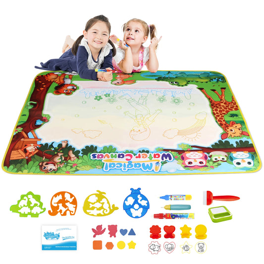 100x80CM Coloring Doodle Magic Water Drawing Mat Reusable Pens Peaceful Pleasures Health and Wellness