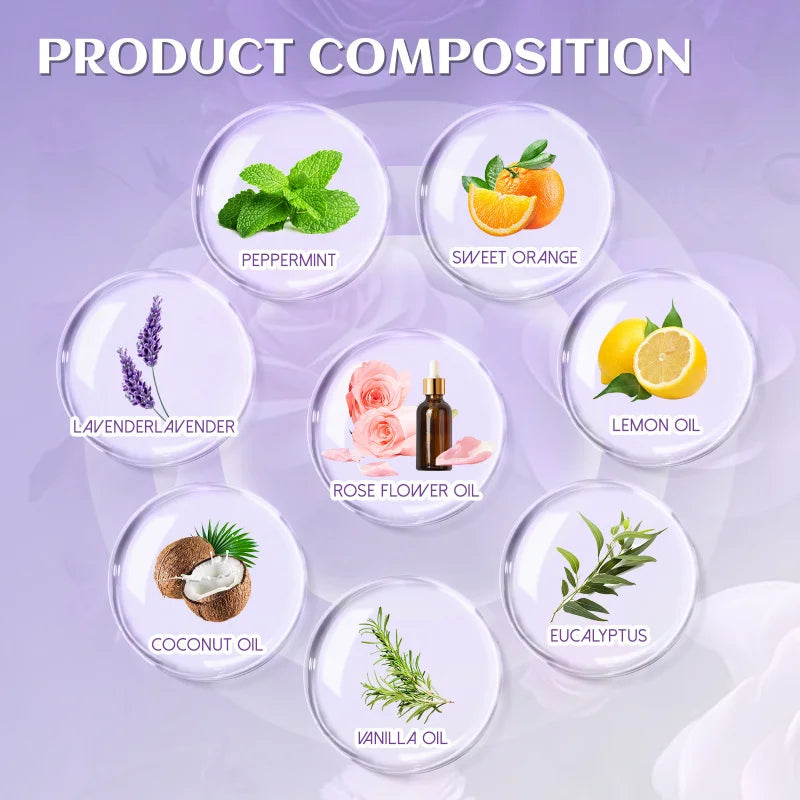 30g * 8 aromatherapy essential oil bath salt tablets shower tablets soaking tablets foot bath tablets gifts for women and family Peaceful Pleasures Health and Wellness