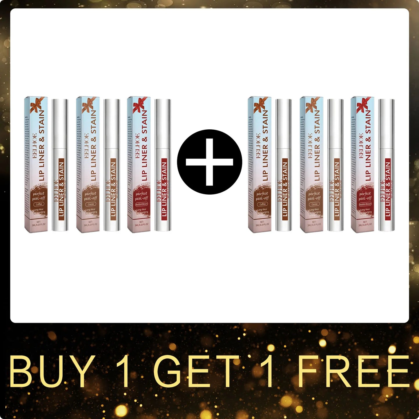 EELHOE Peel-Off Lip Liner | 3-Color Matte Waterproof Stain