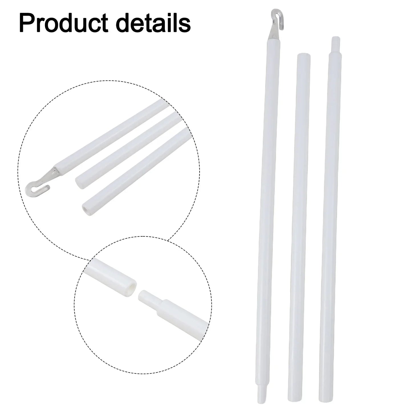 89cm Adjustable Blind Pull Rod | PP Lightweight Multi-Stage Lock