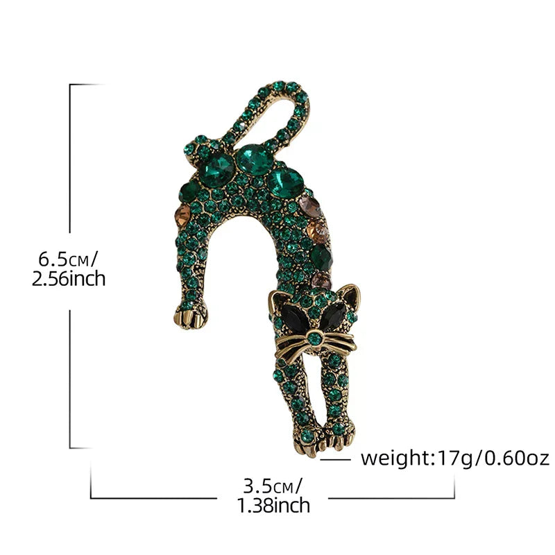 Colorful Lazy Cat Brooch | Elegant Zinc Alloy Cat Pin