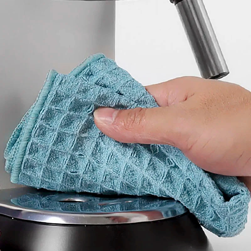 Coffee Bar Square Cleaning Towels Barista Cloth, Espresso Coffee Cleaning Accessories Soft Absorbent Kitchen Accessories Peaceful Pleasures Health and Wellness Blue