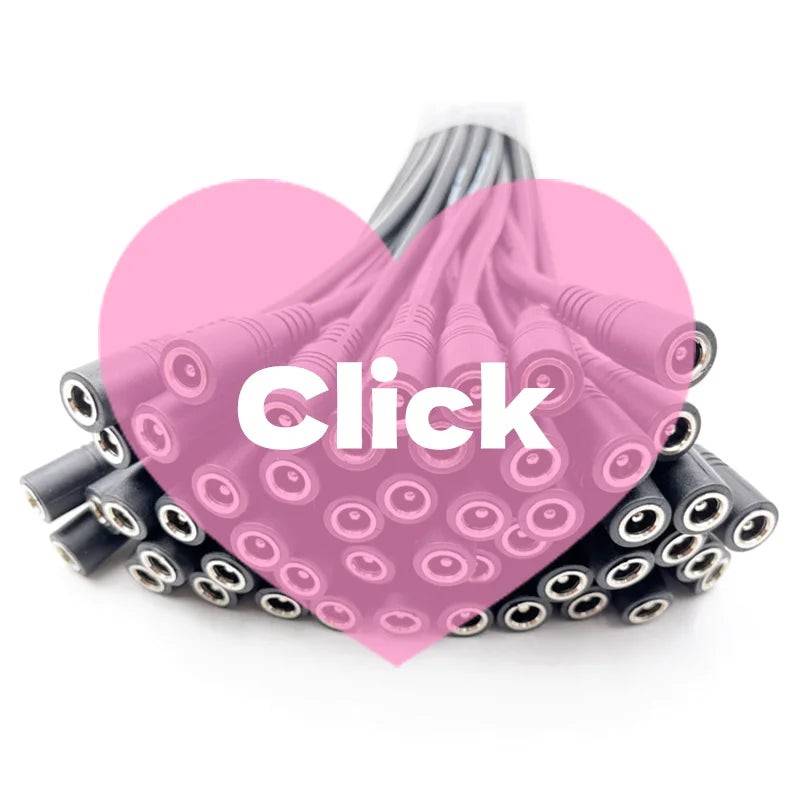10-Pack DC 5.5x2.1mm Male & Female Power Cable Connectors