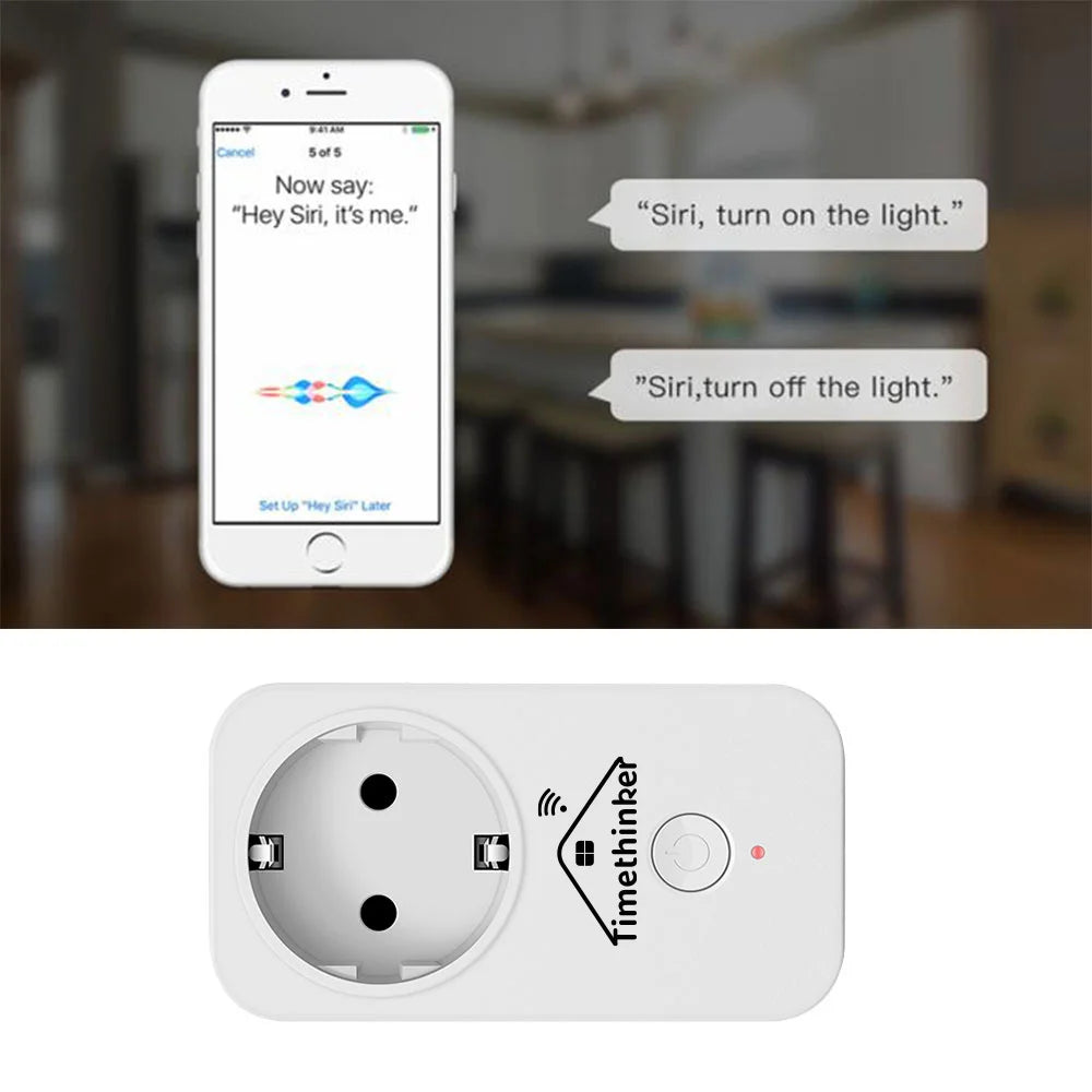 Timethinker WS2 Smart Socket WiFi Socket EU Plugs For Apple Homekit Siri Alexa Google Smart Home Remote Control Outlet Peaceful Pleasures Health and Wellness