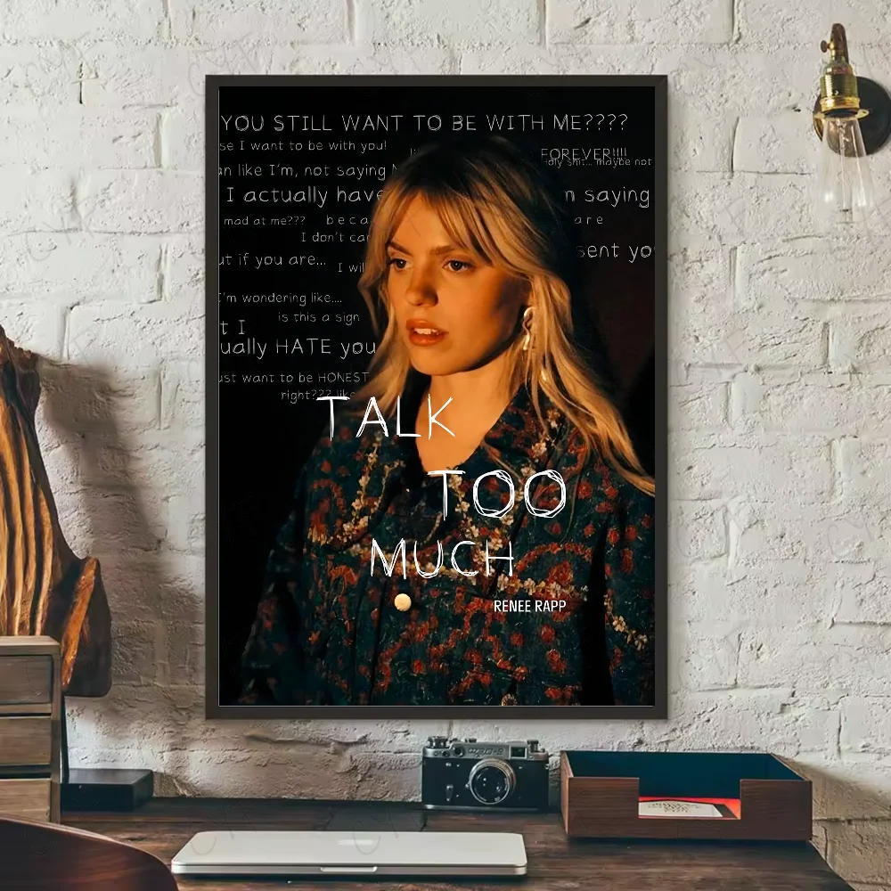Pop Singer Actor Renee Rapp Poster HD art sticky wall waterproof home living room bedroom bar aesthetic decoration Peaceful Pleasures Health and Wellness