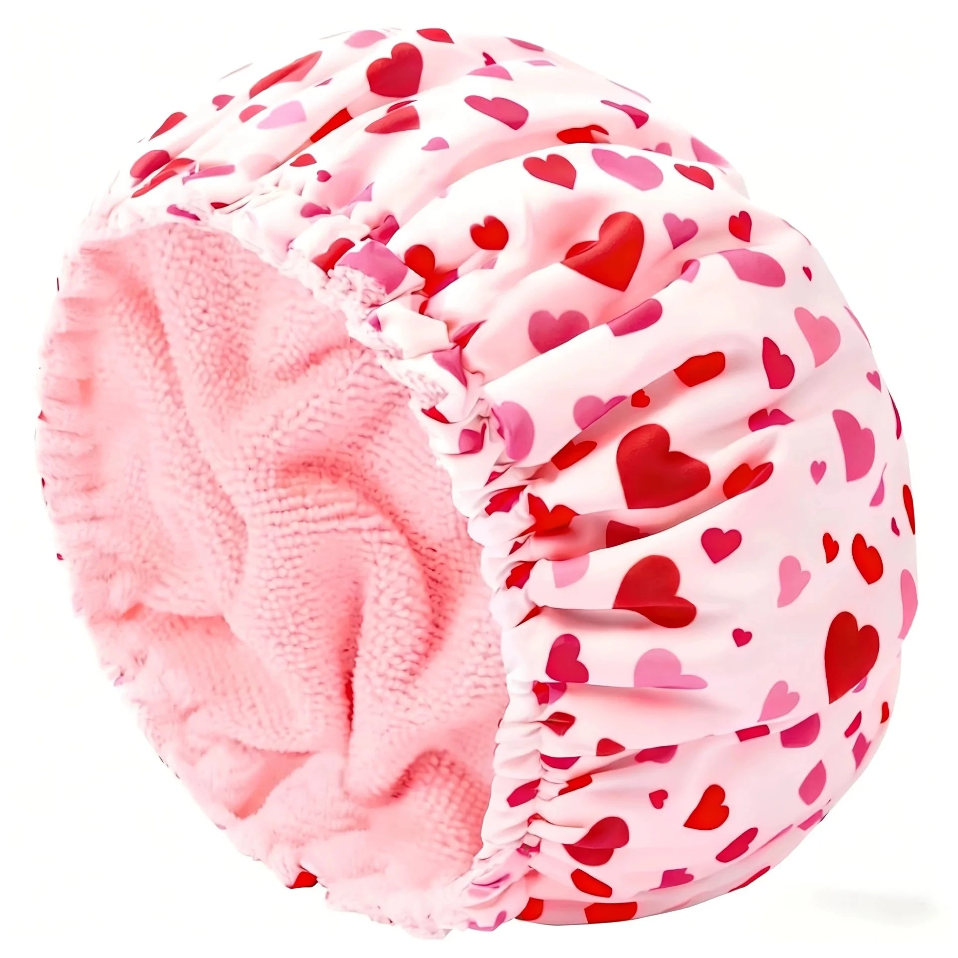 Terry Lined Shower Cap for Women – Large Reusable Waterproof Shower Cap Peaceful Pleasures Health and Wellness Love