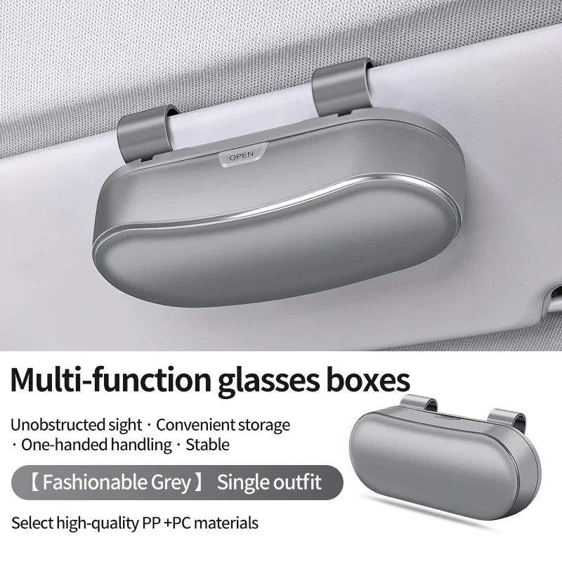 Car Sun Visor Glasses Holder – Clip-On Eyeglass Case