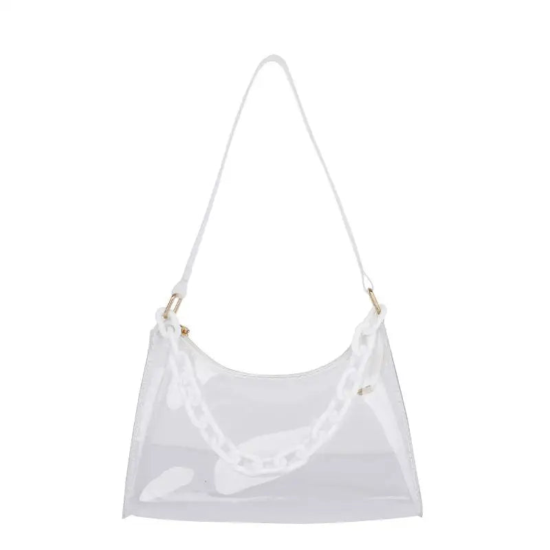 Clear Jelly Shoulder Bag – Transparent PVC Crossbody Purse