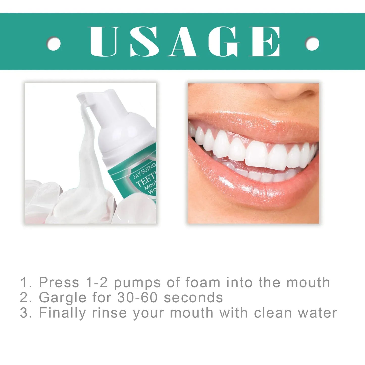 Jaysuing Teeth Whitening Foam Mousse – Plaque & Stain Remover