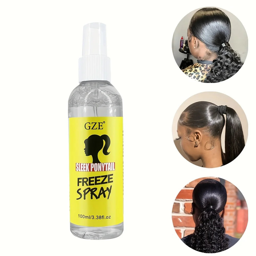 GZE Sleek Ponytail Freeze Spray – Frizz Control & Long Hold