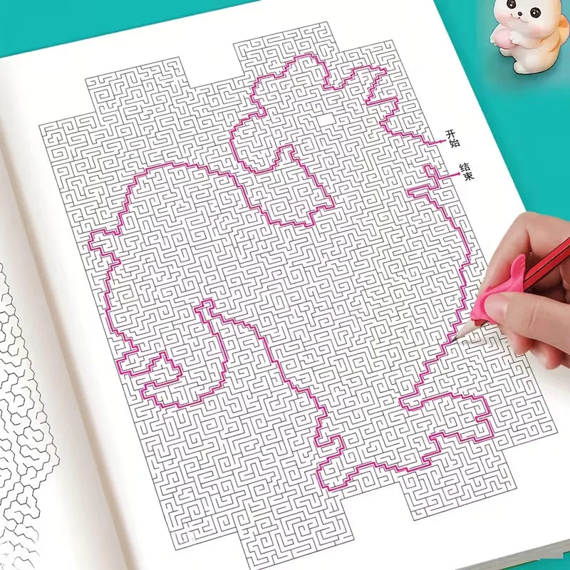 Simple Version Brain Maze Training Book Designed Teenagers Featuring