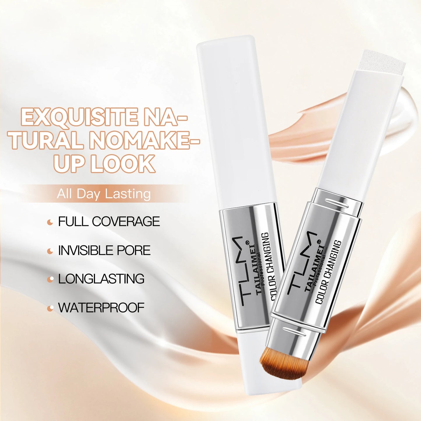 Tlm Color Changing Foundation Stick with SPF 15 Peaceful Pleasures Health and Wellness
