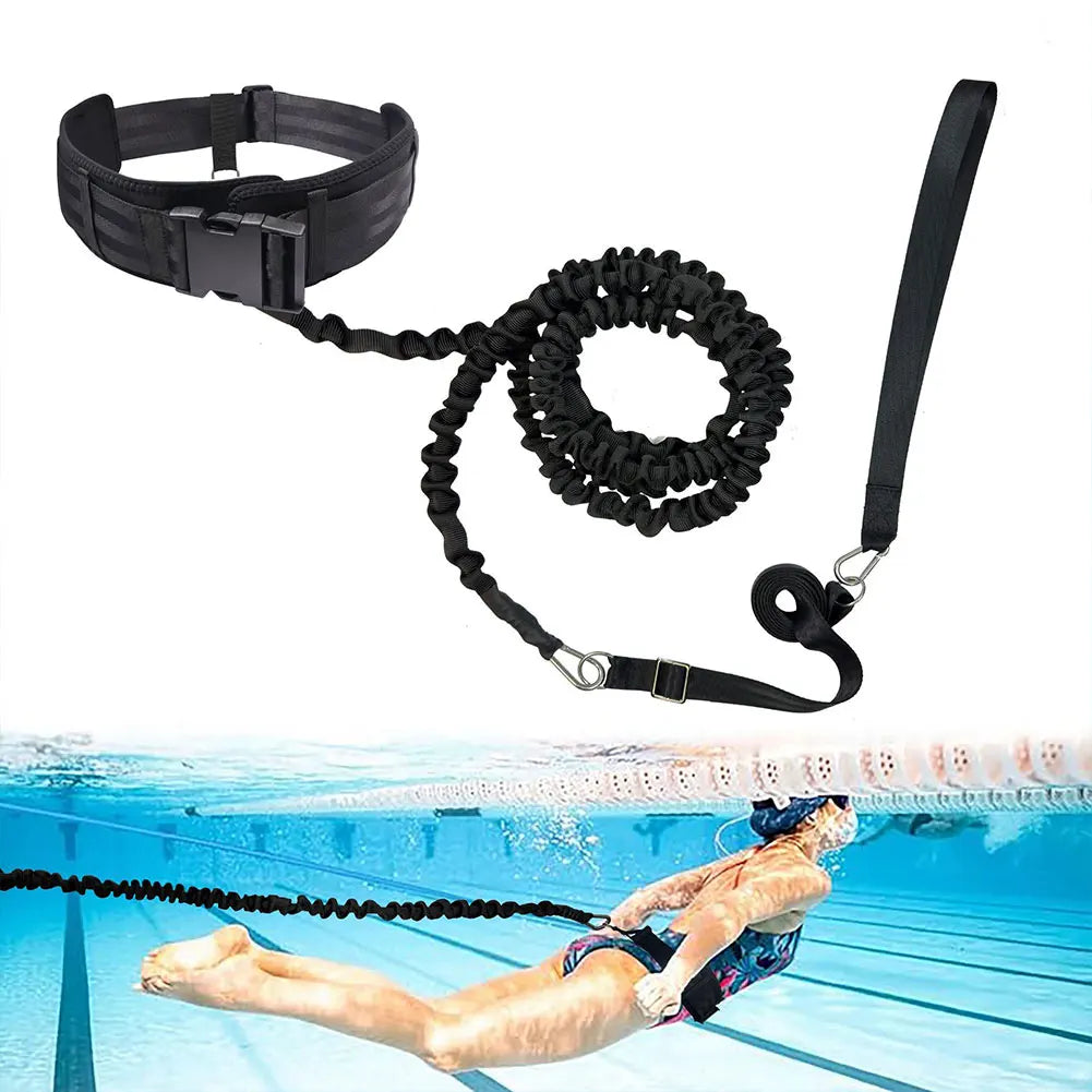 Swim Training Resistance Belt – Stationary Pool Swim Tether Peaceful Pleasures Health and Wellness