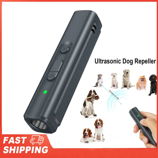 Drive Device Portable Dog Trainer Anti Barking Ultrasonic Repeller Peaceful Pleasures Health and Wellness