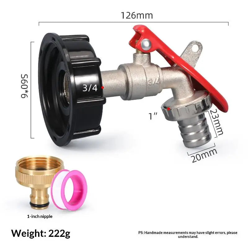 IBC Tank Valve Faucet with Lock – 1/2 Inch Zinc Alloy Tap