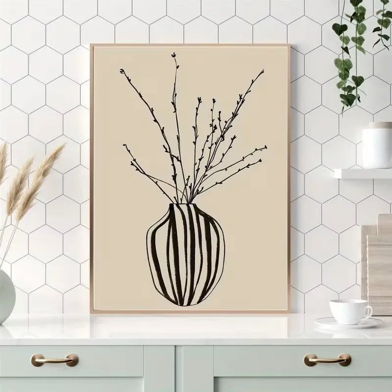 Classic Floral Canvas Wall Art Print | Modern Home Decor